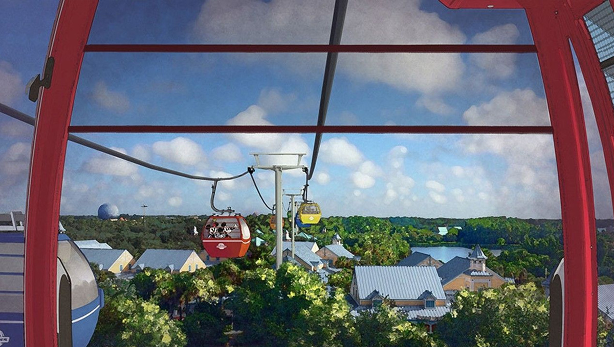 Divulgada imagens conceito do novo teleférico Disney Skyliner